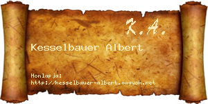 Kesselbauer Albert névjegykártya